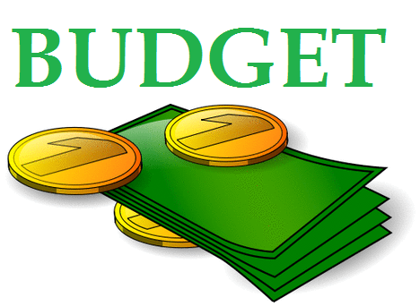 Image of money with the word budget