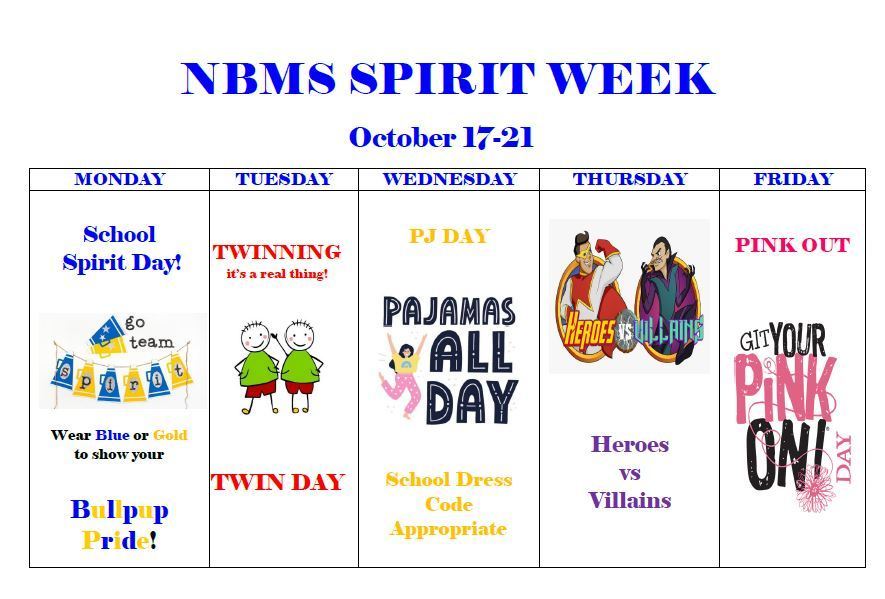 NBMS Spirit Week