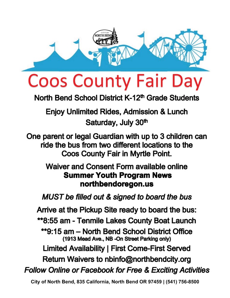 Flyer for Coos County Fair