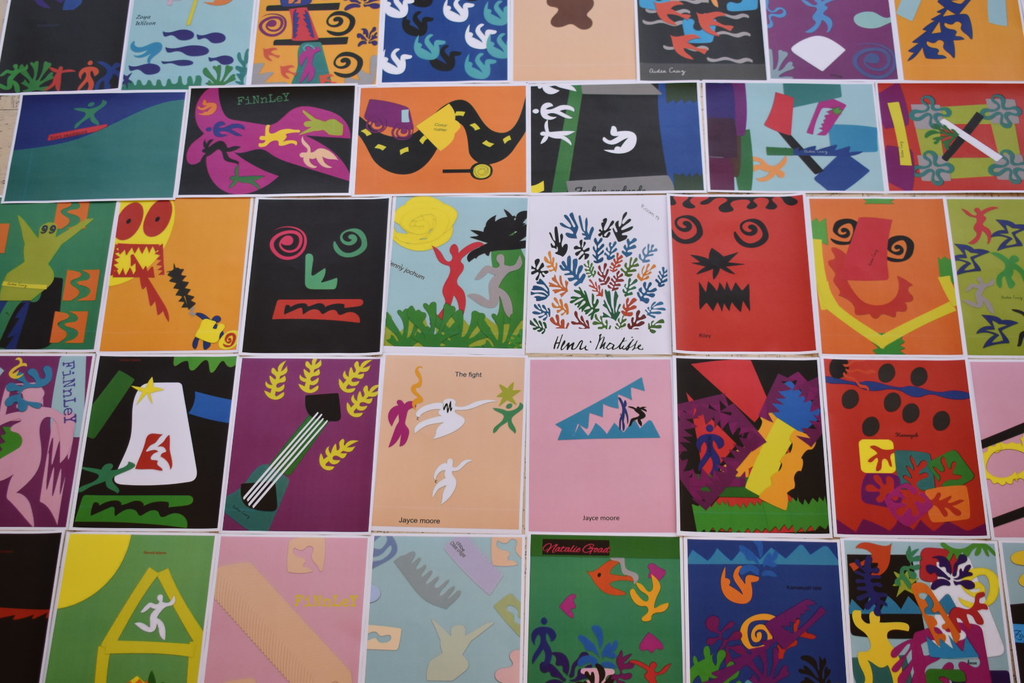 Collection of student "Matisse" artwork.