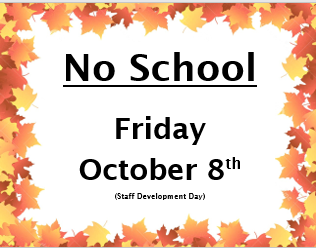 No School October 8