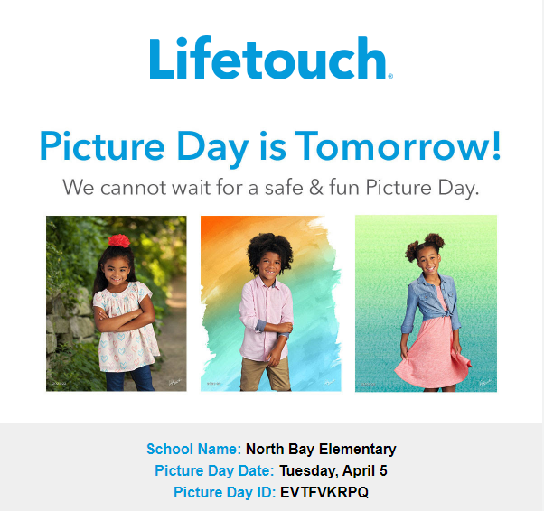 LifeTouch Picture Day is Tomorrow! Even code EVTFVKRPQ