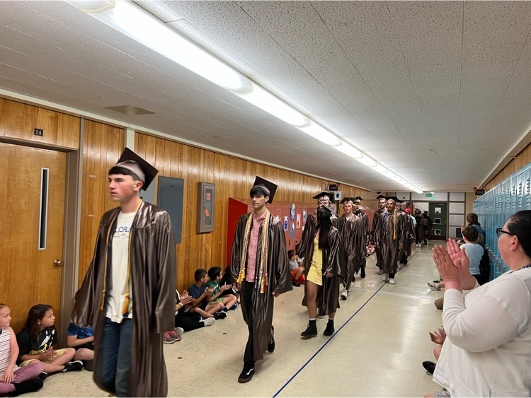 NBHS Seniors walking the halls