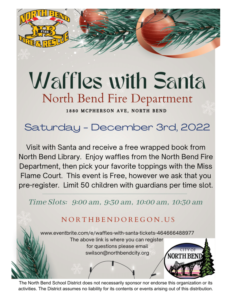 Waffles with Santa flyer