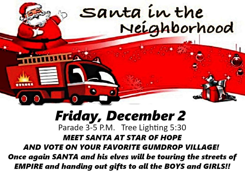 Santa in the neighborhood flyer
