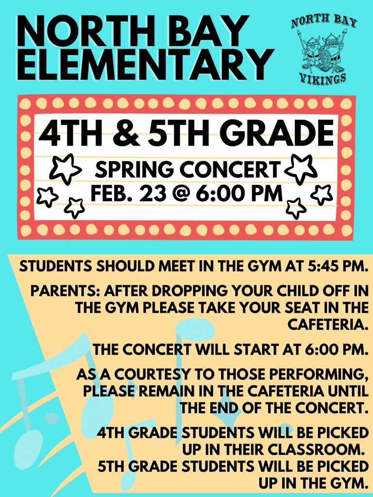 4th & 5th grade concert info