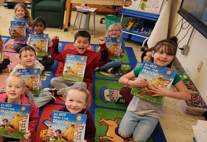 kids with books